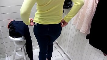 Naughty Public Pee Play And Steamy Striptease In Mall Changing Room