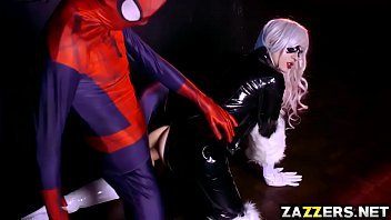Sexual Encounter Of Spider-Man And Black Cat: Wild Penetration With His Massive Tool